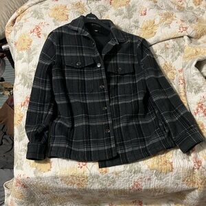 Express Black Plaid Jacket